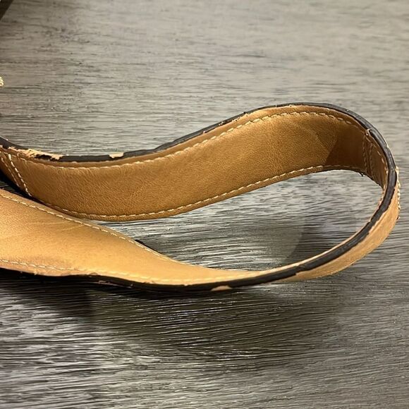 COACH 3574 Sufflette Cloth + Leather Shoulder Bag Crossbody Tan Jacquard - Picture 4 of 16